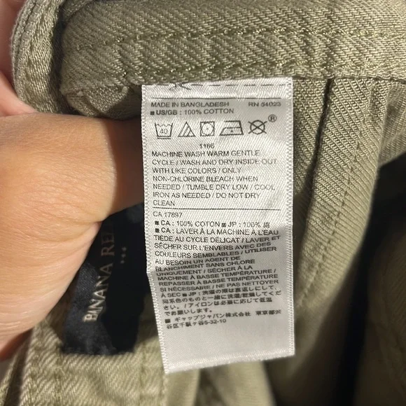 Banana Republic Utility High Rise Cargo Pants Surplus Green Size 10 - Picture 14 of 14